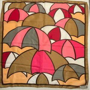 Womens Soft Silk 21”x 21”Colorful Abstract Umbrella Small Soft Scarf by Nasharr